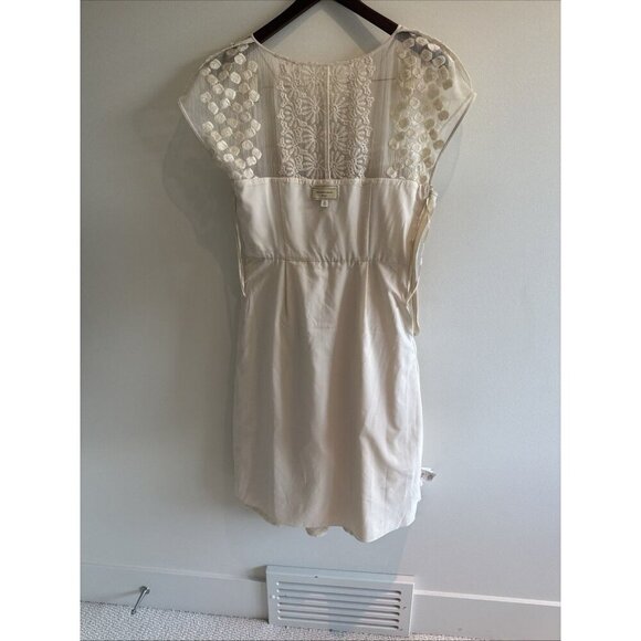 ANTHROPOLOGIE MOULINETTE SOEURS Poema Lace Dress size 6 Ivory fairy BOHO garden - Picture 13 of 16